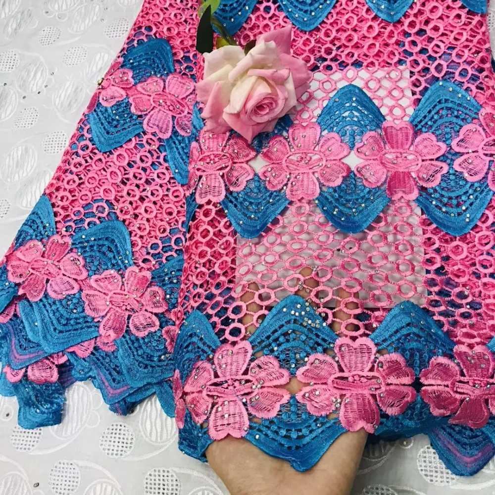 Высокое качество французская кружевная ткань многоцветный Африканский сетка