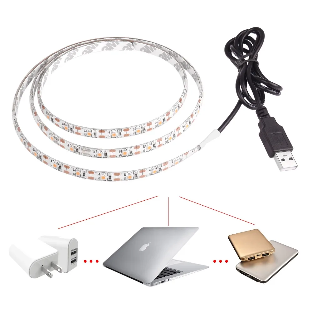 Светодиодная лента SMD3528 с USB-кабелем Рождественская Гибкая LED полоска для