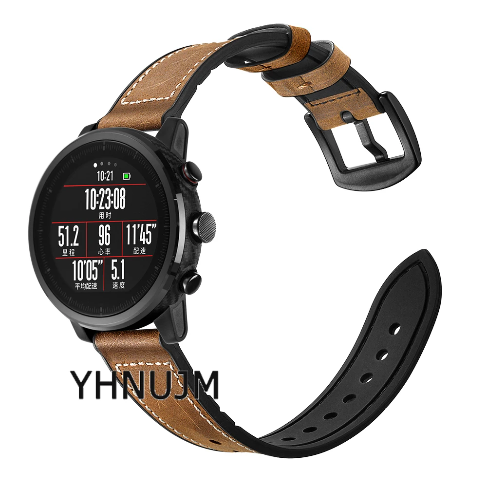Кожаный силиконовый ремешок для Xiaomi Huami Amazfit Stratos 2, умный ремешок для часов, чехол, защитная крышка, 3 в 1