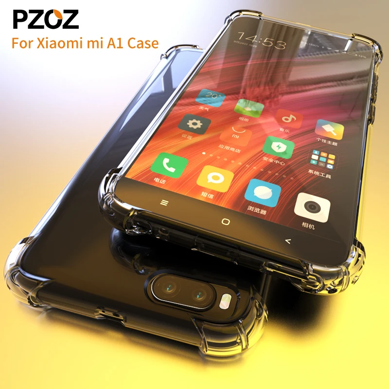 Чехол PZOZ для xiaomi mi a1 силиконовый роскошный мягкий ТПУ чехол a2 lite Противоударная