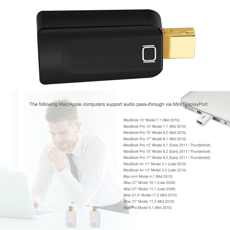 Новинка 2019 адаптер Mini DisplayPort DP к HDMI кабелю Male to Thunderbolt Female конвертер для MacBook Air Pro