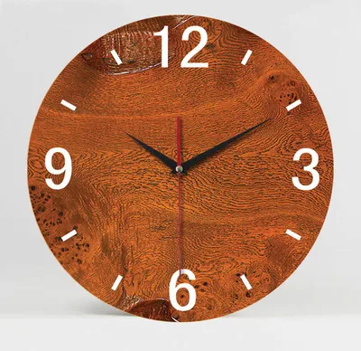Бесшумные настенные часы Модная креативная личность деревянное домашнее