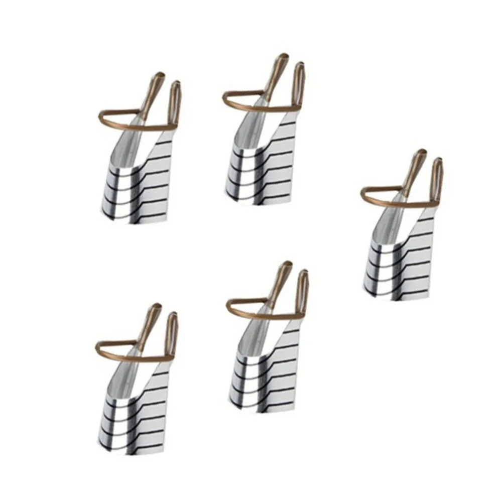 

5pcs Reusable Aluminum Nail Stencils Forms UV Gel Tool Nail Art Extension Nail Polish Protective Stencil Forms