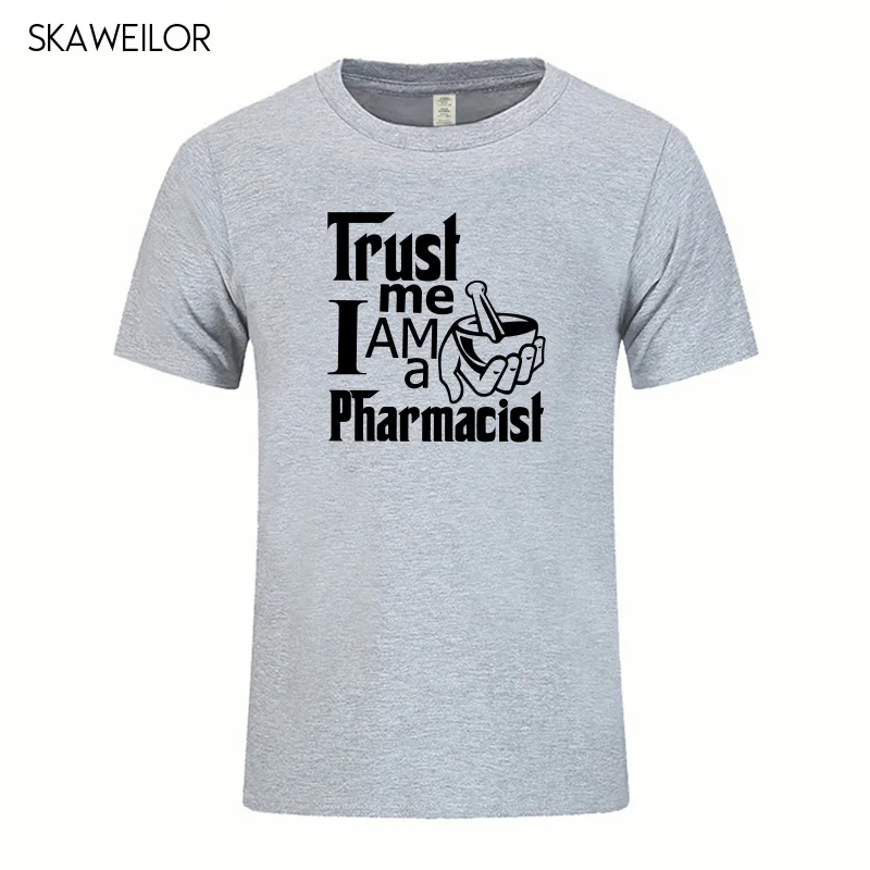 Trust Me Im A Pharmacist Футболка мужская летняя хлопковая Повседневная футболка с