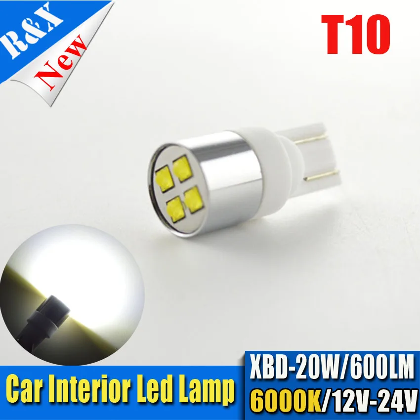 2x20W W5W керамический светодиодный 12 24V T10 автомобильные лампы 168 194 с поворотным