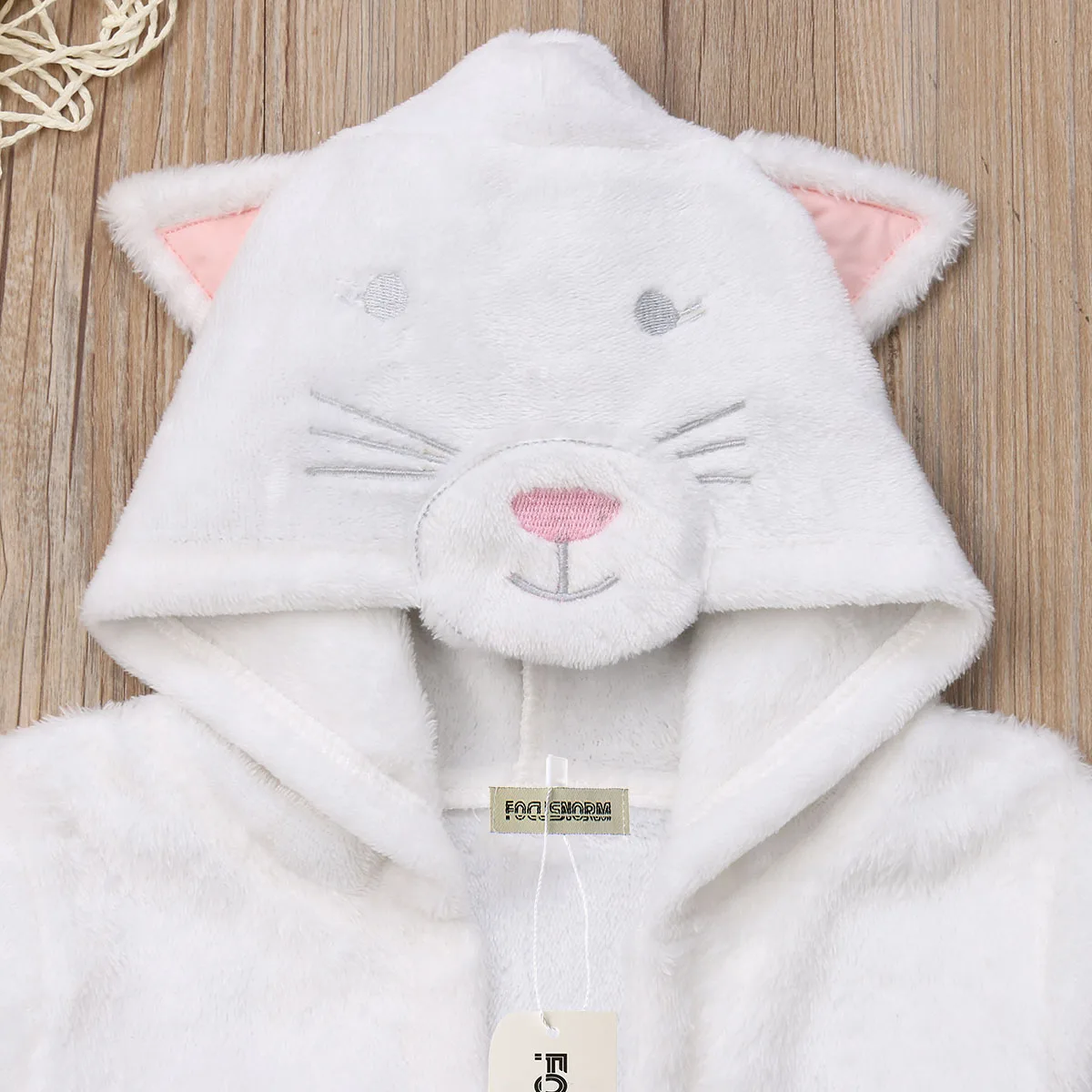 Детская одежда для девочек маленькая кошка уха банный халат пижамы из мягкого