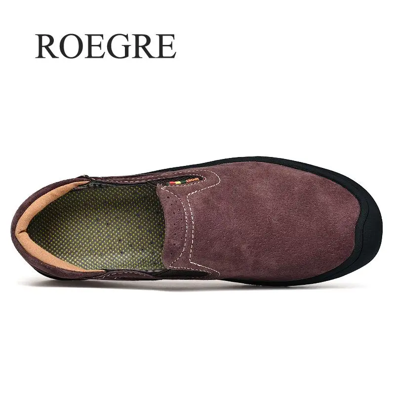 Мужские кожаные кроссовки повседневные лоферы на весну и лето большие размеры