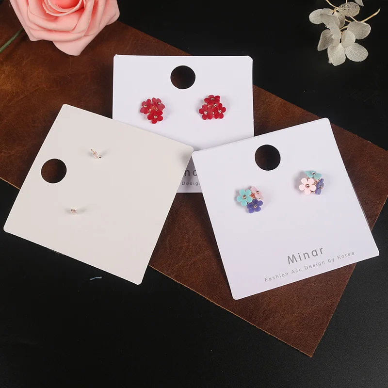 Серьги гвоздики с цветами в Корейском стиле весенне летние серьги цветком для