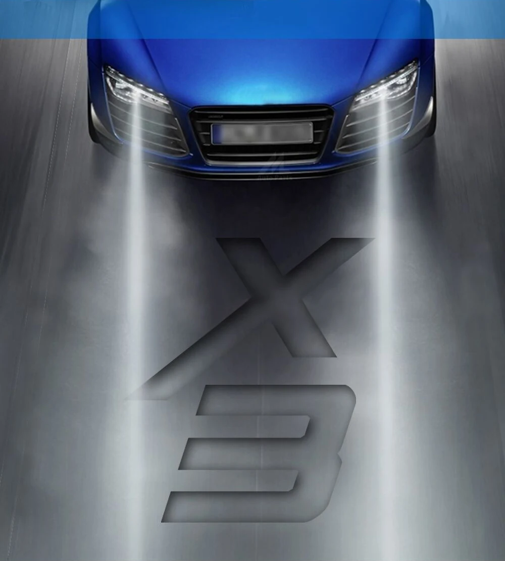 H7 H4 H11 HB3 HB4 9005 9006 Автомобильный светодиодный фары зэс чип 3000 K 6500 8000 K 12 V 6000LM 50 Вт авто фары X3 противотуманный набор ламп