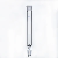 lab glass fractional distillation column with snakelike glass filler 200300400mm500mm