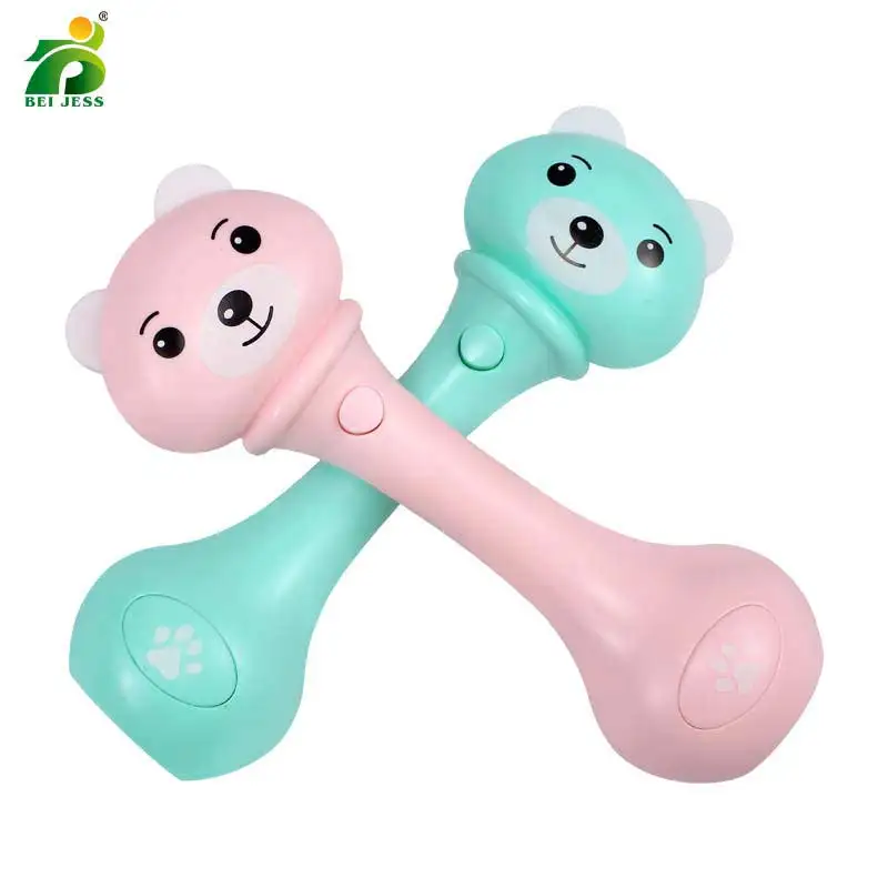 BEI JESS newborn baby dynamic rhythm sand hammer puzzle sound and light hand bell musical toys | Игрушки и хобби