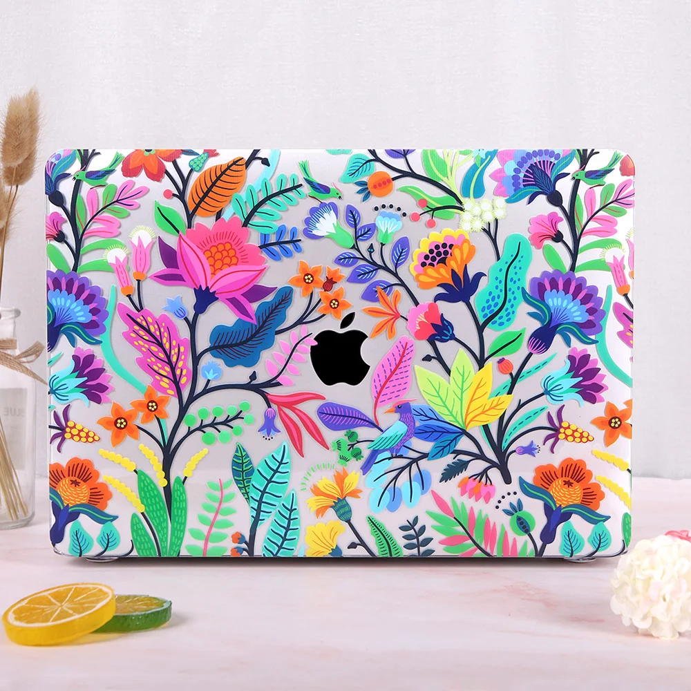 Чехол Redlai с разноцветными цветами для Macbook Air 13, чехол A1932, A1466, чехол для ноутбука MacBoook Pro 13, 15, 16 дюймов, чехол с сенсорной панелью