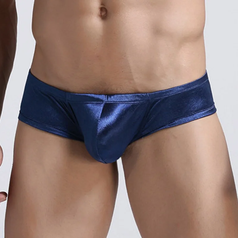 royal blue Фирменное Мужское нижнее белье, боксеры, шорты, сексуальные u-образные выпуклые трусы-боксеры, мягкие гладкие атласные трусы для геев, трусы - Цвет: royal blue