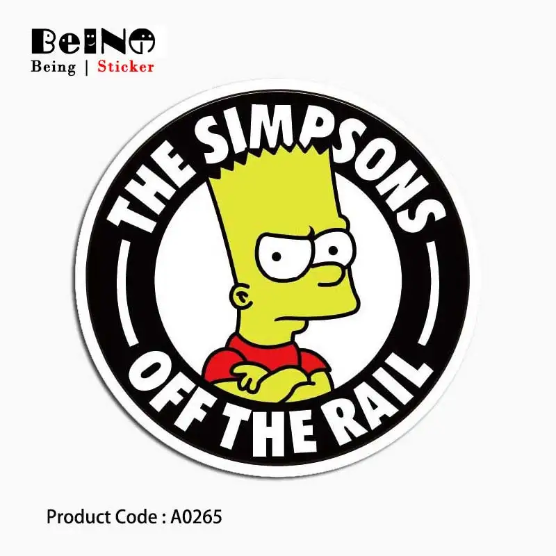 Simpson society мультфильм аниме наклейка классный водонепроницаемый чемодан для