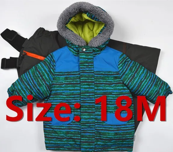Bib child 18 Новое Full-30 толстый детский лыжный костюм комплект утолщение Водонепроницаемый мужской женский морозостойкий Верхняя одежда с защитой от ветра, костюм-двойка - Цвет: Bib child 18