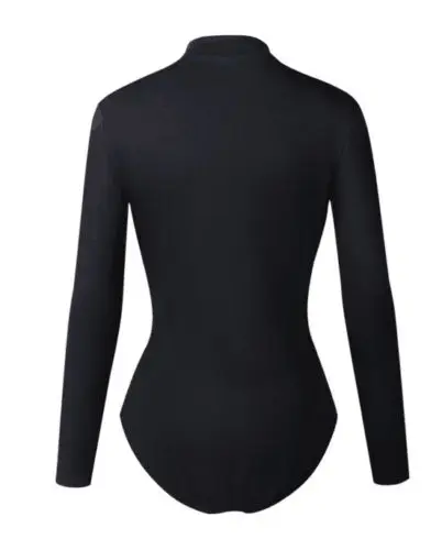 Для женщин s для девушек с глубоким круглым вырезом сексуальное длинным рукавом