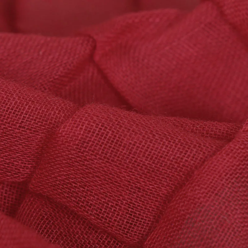 2019 women's new scarf monochrome crease plaid Bali yarn ladies fashion Muslim folds solid color cotton and linen | Аксессуары для