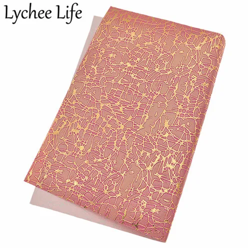3 Lychee Life полосатая сетка с принтом кожаная ткань A4 красочные 21x29 см ПВХ ткань DIY ручной работы швейная одежда аксессуары поставки - Цвет: 3