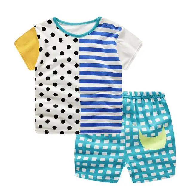 Baby Girl Toddler Boy Summer Clothes Sets Infant Clothing Outfits For Kids Little Unisex Set Cute TShirt Shorts 2 Piece | Детская одежда
