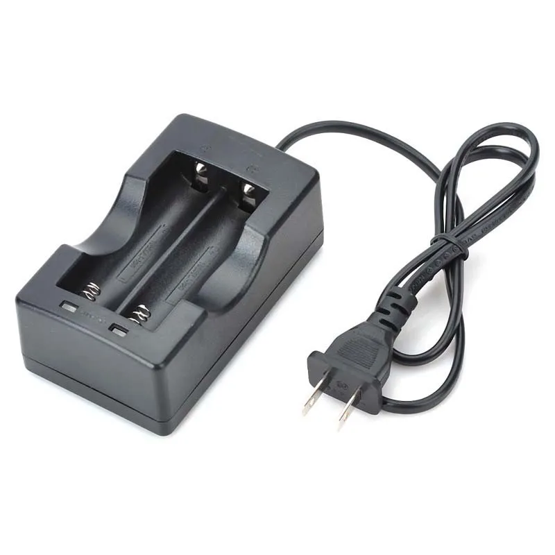 

US plug Dual-Slot 18650 Charger Multi-Purpose Lithium Battery Charger for 18650 Batteries (100-240V) Accessories of Flashlights