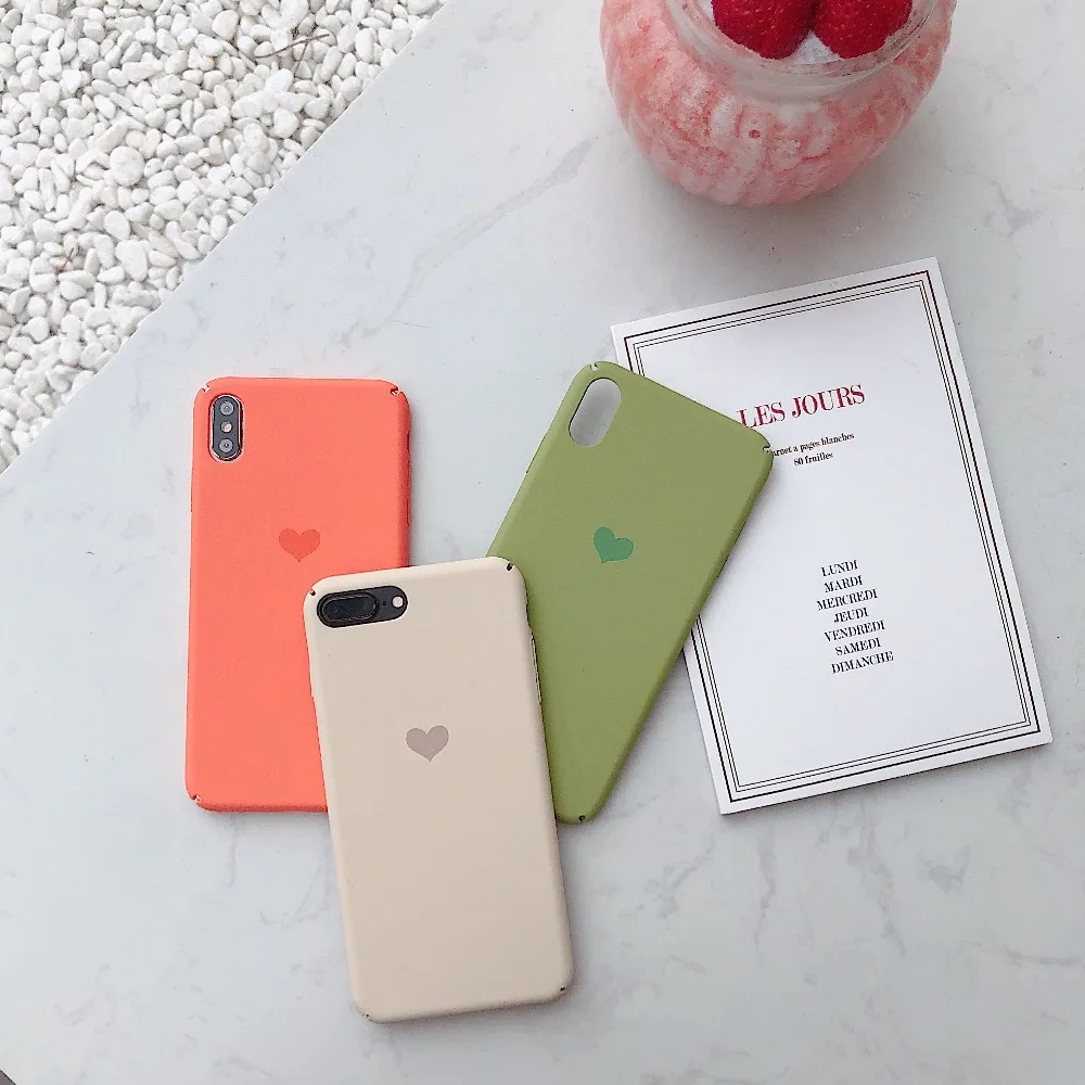 Чехол для iPhone XS Max XR X чехол телефона жесткий пластиковый тонкий с узором Love слух 6