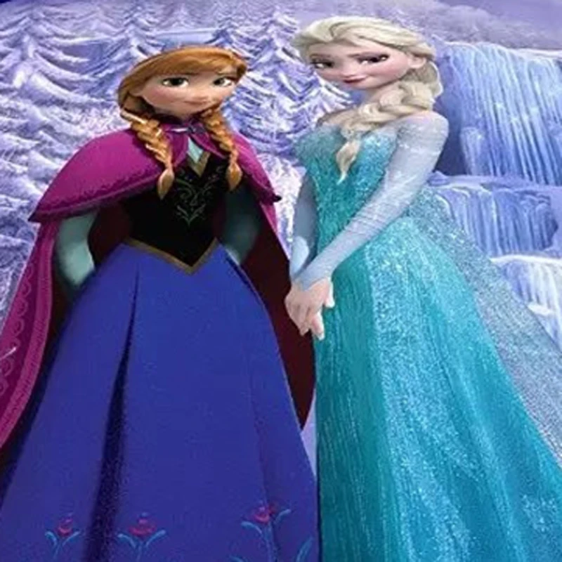 Набор постельного белья disney frozen для девочек, украшение для спальни, пододеяльник, покрывало, однослойный плоский лист, 3 шт., детский домашний текстиль