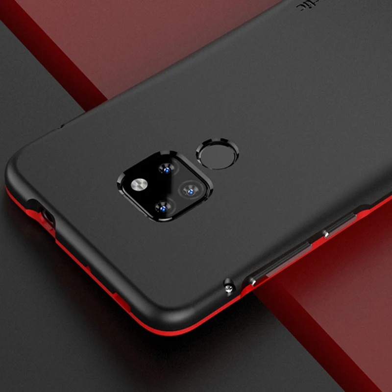 Чехлы для Huawei Mate 20 чехол Capa жесткая задняя часть PC металлический бампер деловой