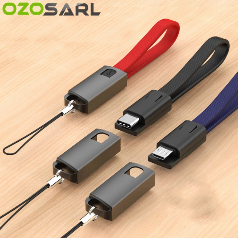 Брелок USB кабель портативный микро USB type C кабель для huawei Xiaomi Redmi usb-кабель для Samsung для iPhone XR XS MAX