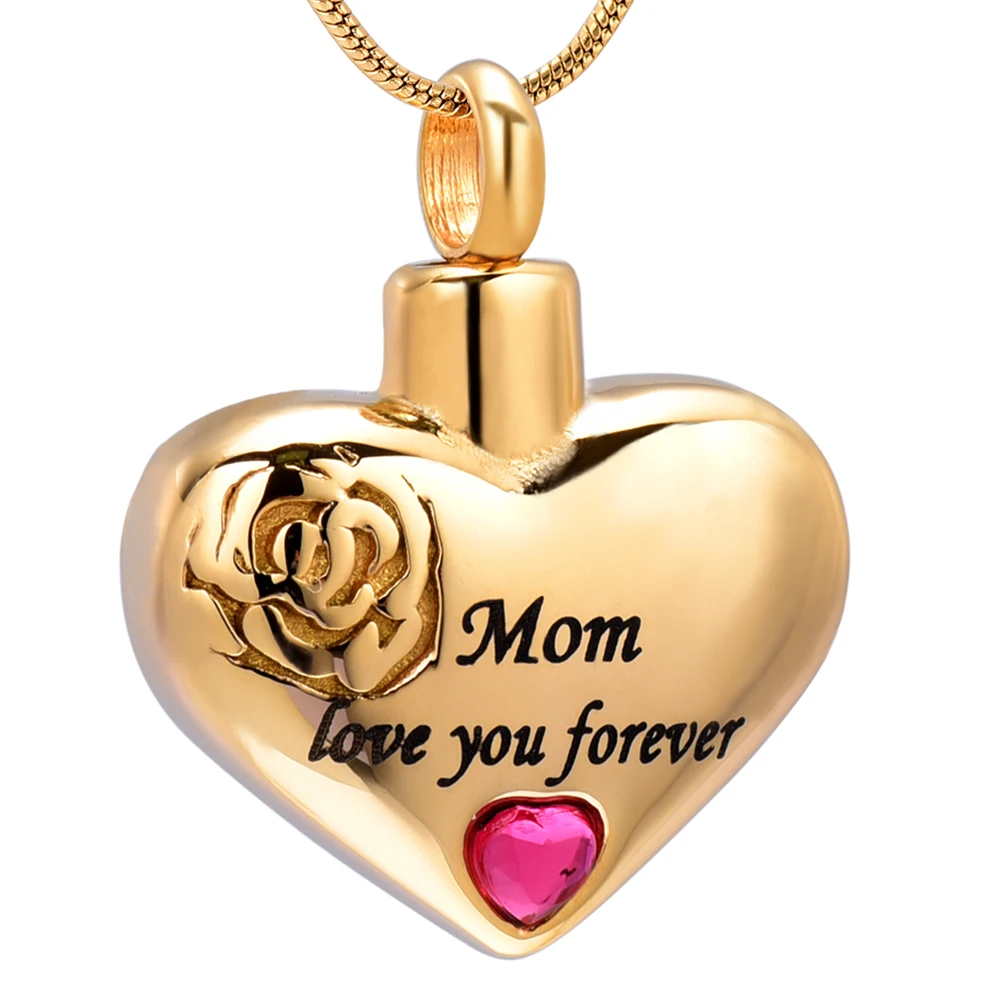 IJD10034 ожерелье для кремации из нержавеющей стали с надписью Mom Love You Forever сувенир