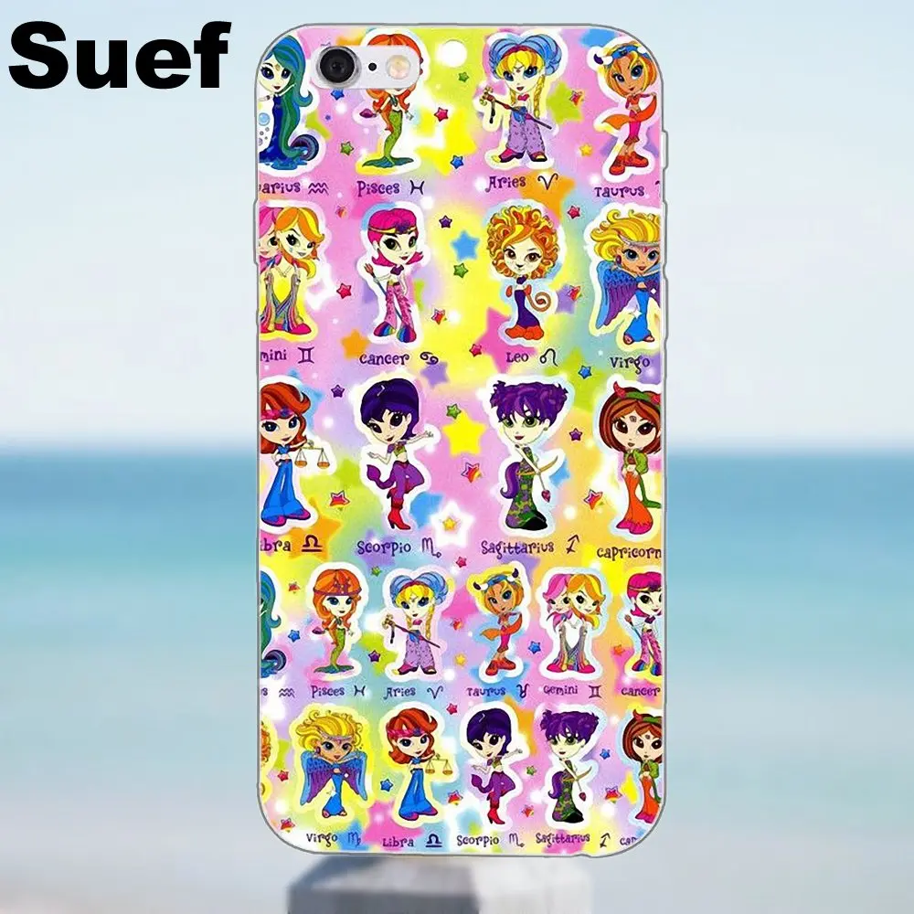Suef Радужное вдохновляющее искусство Lisa Frank для iPhone X 4 4S 5 5S 5C SE 6 6S 7 8 Plus Galaxy A3 A5 J1 J3 J5 J7