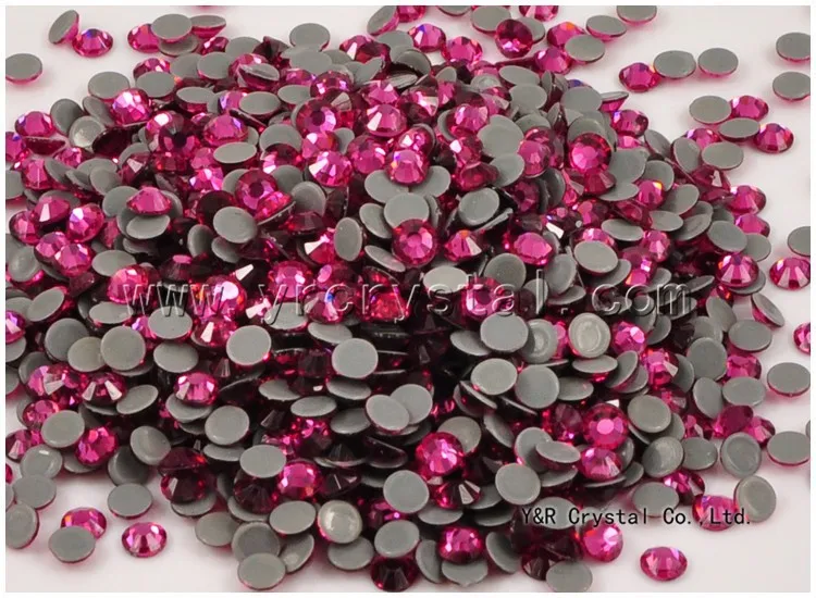 2058HF SS16 розового цвета кристаллы тепла гладить на Best качество стразы hot fix клей