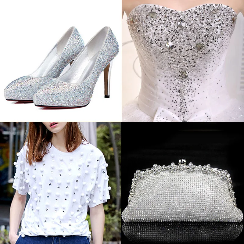 YANRUO 2058HF Citrine AB Glass Hotfix Strass Rhinestones Patches Hot-Fix Crystal Transfer Iron on Fabric |