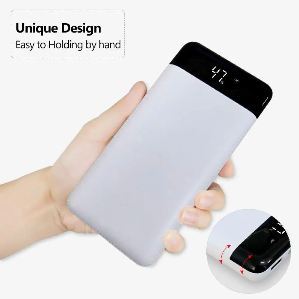 Внешний аккумулятор power Bank 20000 mAh для портативного зарядного устройства USB для телефонов с быстрой зарядкой, светодиодный аккумулятор для Android Iphone, зарядное устройство Xiaomi