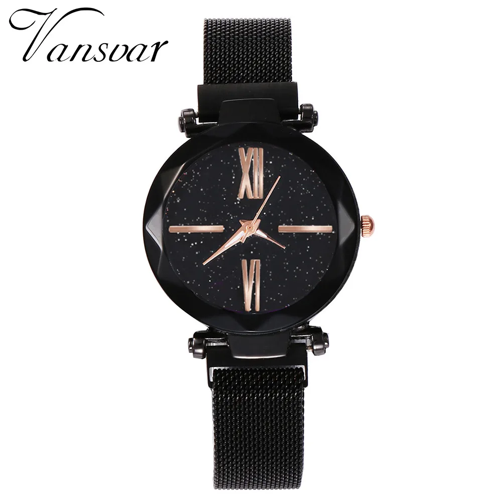 Часы vansvar женские кварцевые из нержавеющей стали с магнитной пряжкой|Женские