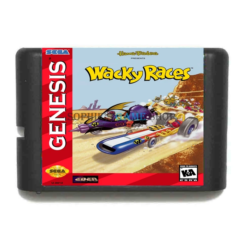 

Wacky Races 16 bit MD Game Card For Sega 16bit Game Player