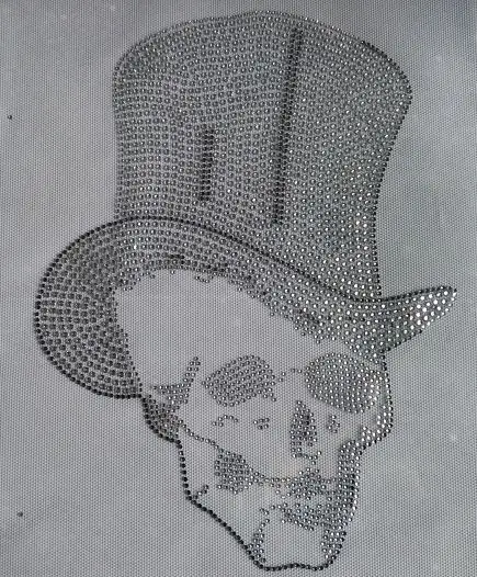 Аппликация для стразы Череп в шляпе | Дом и сад