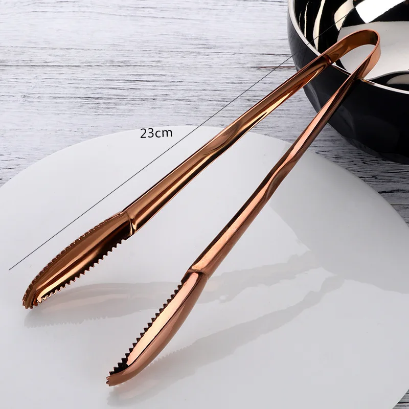 Rosegold 1 шт. Нержавеющая сталь Кухня щипцы пищевые щипцы для салата мясо хлеб фруктовый щипцы для мяса Зажим для барбекю на осень, зиму, Рождественский Подарочный - Цвет: Rosegold