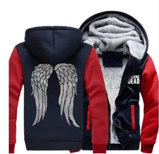 С капюшоном стеганая куртка Оптовая Зомби человек плюс бархат плотное пальто Для