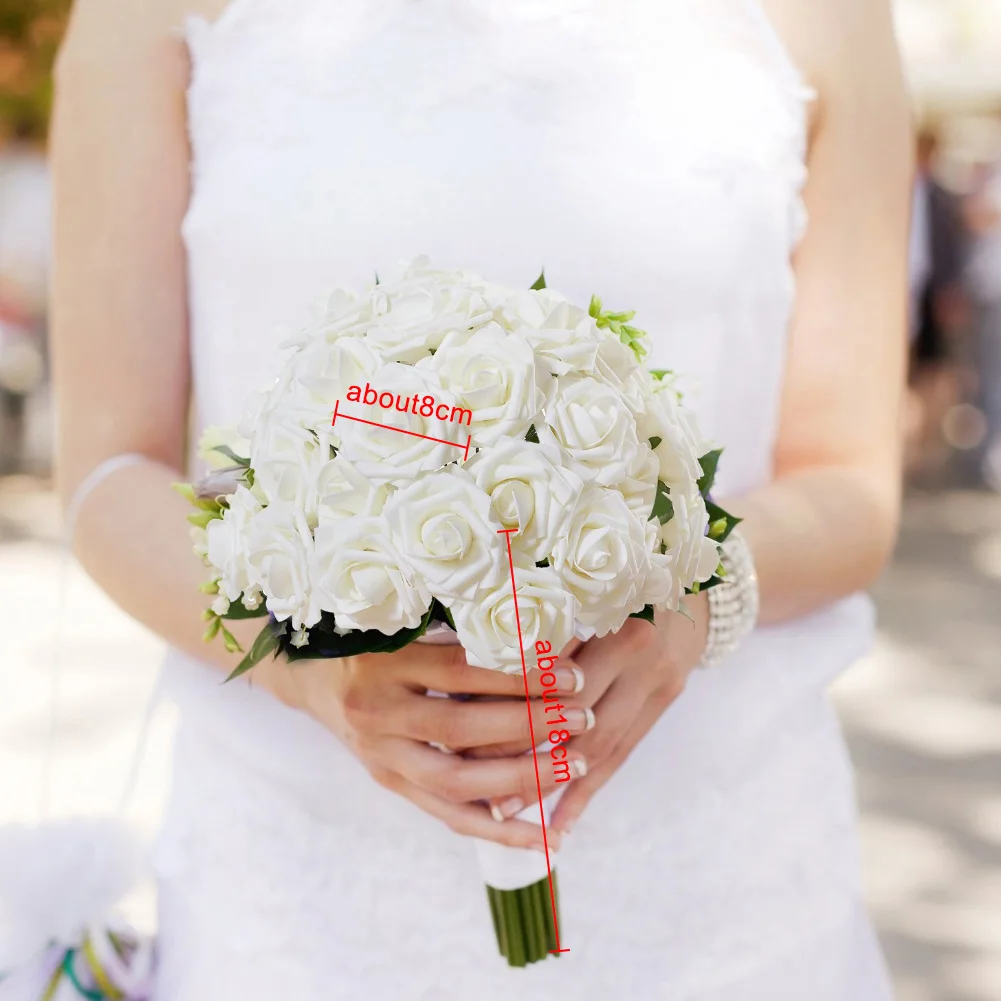 30 шт./компл. искусственные розы DIY букеты для свадебной вечеринки домашний Декор