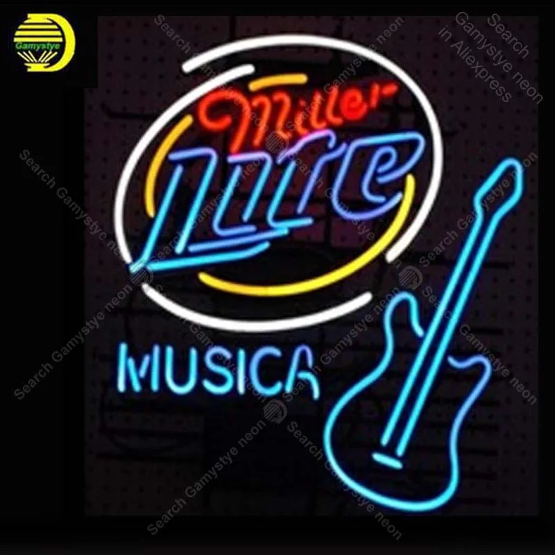 Неоновые вывески Miller Lite Musica Hom настенная рекламная вывеска неоновые лампы