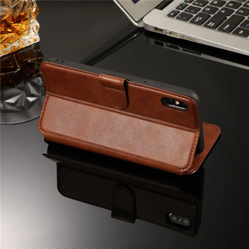 Vintage Leather Flip Wallet Case For iPhone 11 Pro X XS MAX XR 5 5s SE 6 6s 8 7 Plus Magnetic Card Holder Phone Cover Coque Etui