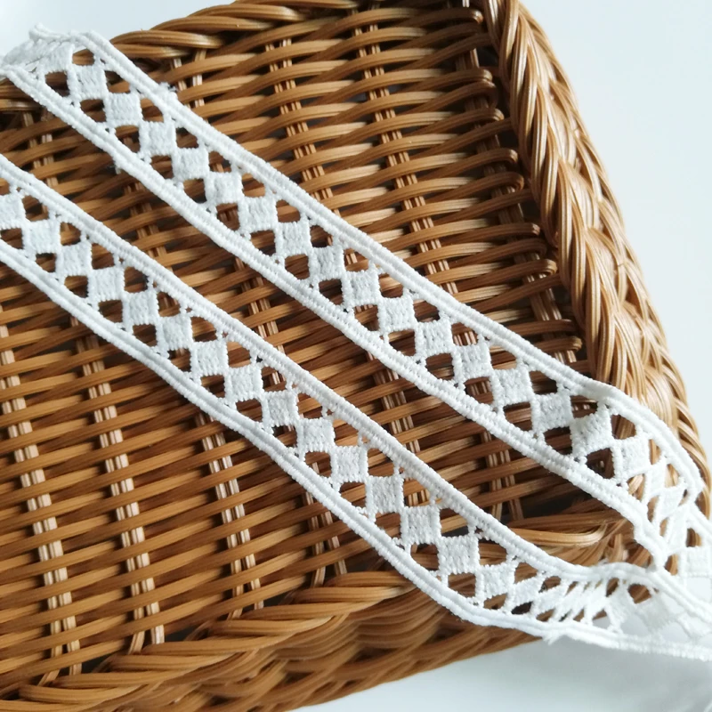 5yards width 2.1cm black white water soluble lace fabric milk silk ribbon dress skirt Clothing DIY decoration accessories. | Дом и сад