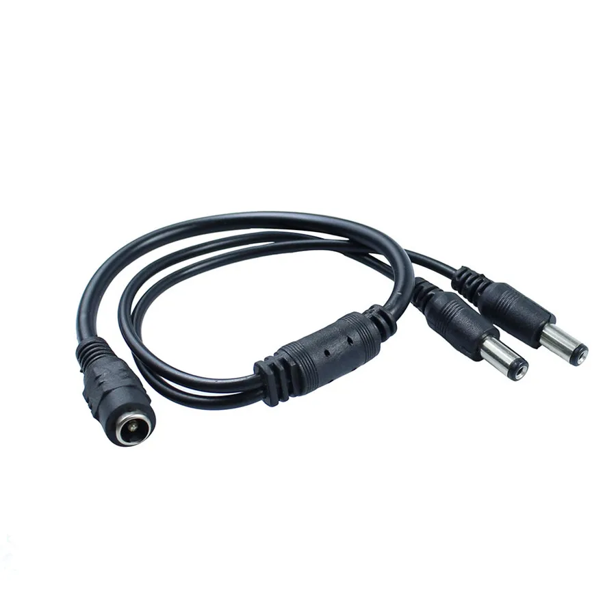 1 разъем для ПК переходник разветвитель DC Женский до 2 Jack Штепсель кабель CCTV