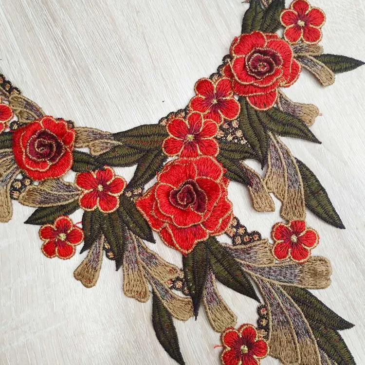 3 шт./компл. ткань с вышивкой и кисточками для декольте сделай сам французская