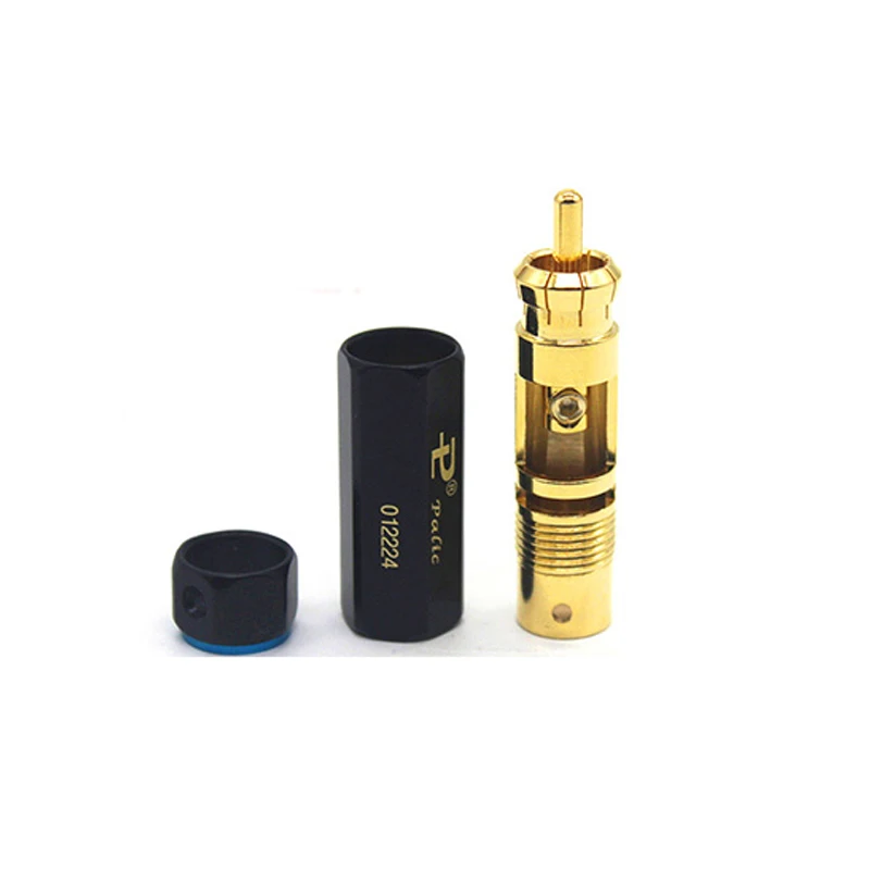 4 шт. ATAUDIO позолоченный HIFI RCA штекер Hi-end самоблокирующийся A/V разъем для Diy аудио кабель