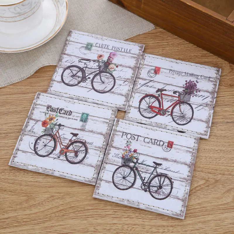 LINKWELL 4 шт./компл. 10x10 см винтажная велосипедная чашка ZAKKA коврик место из