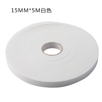 15MM white 5 м клей пена погода Осадка Excluder уплотнение двери окна зазор изоляции Резиновая лента аппаратная Ширина 15 мм - Цвет: 15MM white