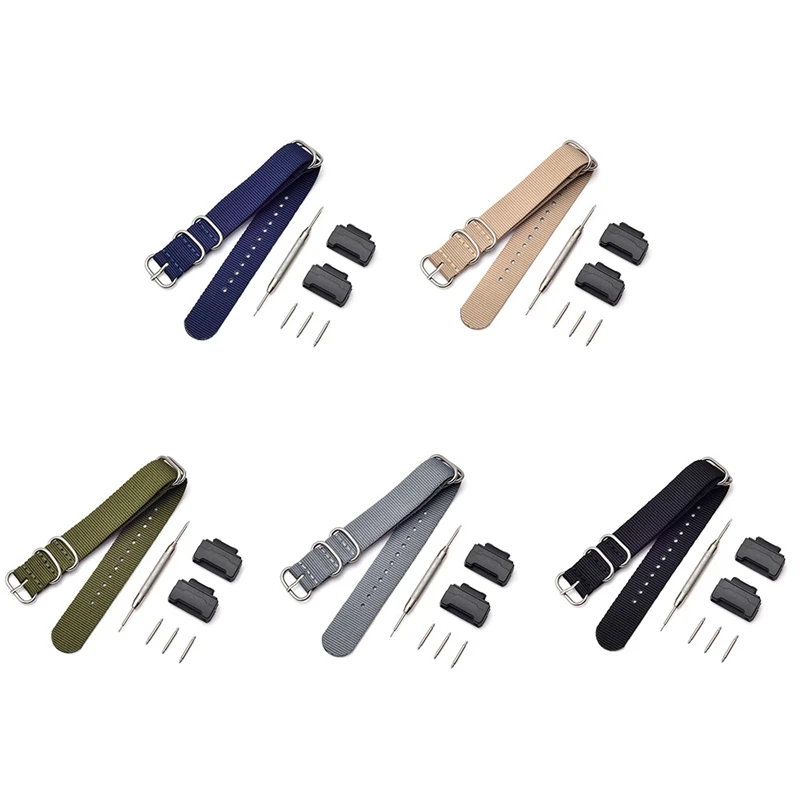 Watch Strap Spring Bar Tool Kit Pin Buckled Nylon Wristwatch Bands Converter Replacement Accessories For Casio