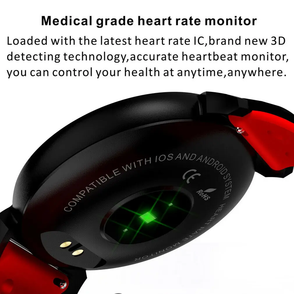 

Waterproof Sport Smart Watch Blood Pressure Heart Rate Monitor for IOS/ Android