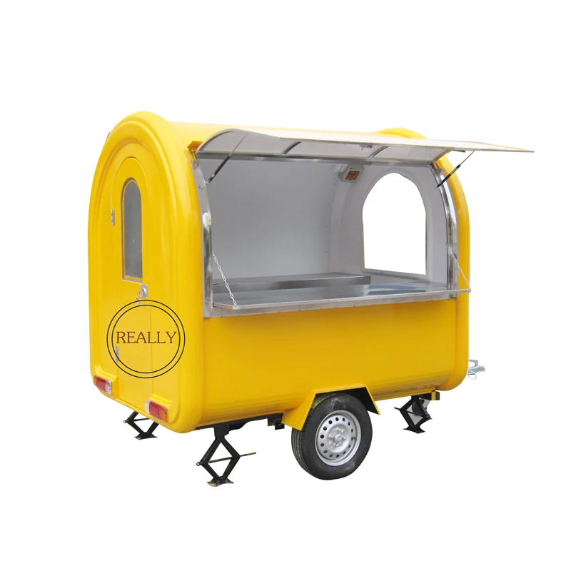 

160cm width hot sale street mobile food trailer customized size and color mobile food cart for sale